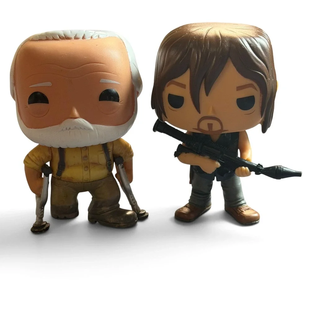 Funko Pop The Walking Dead Hershel Greene & Daryl Dixon Rocket Launcher Lot 2pc
